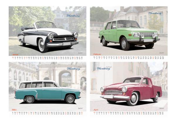 A2 Wandkalender 2024 mit Motiv von Wartburg